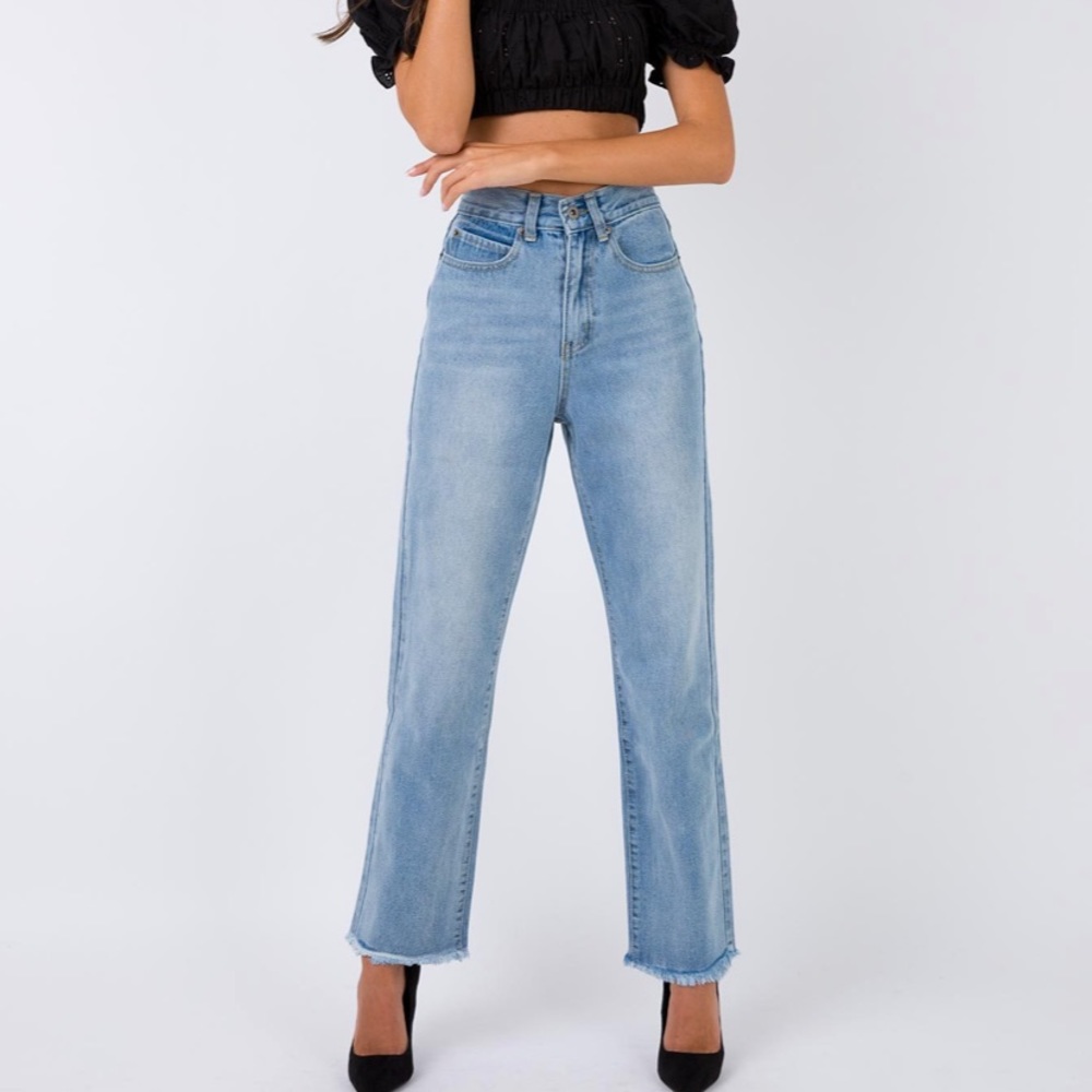 NWT Miami vice high rise fray hem crop jeans